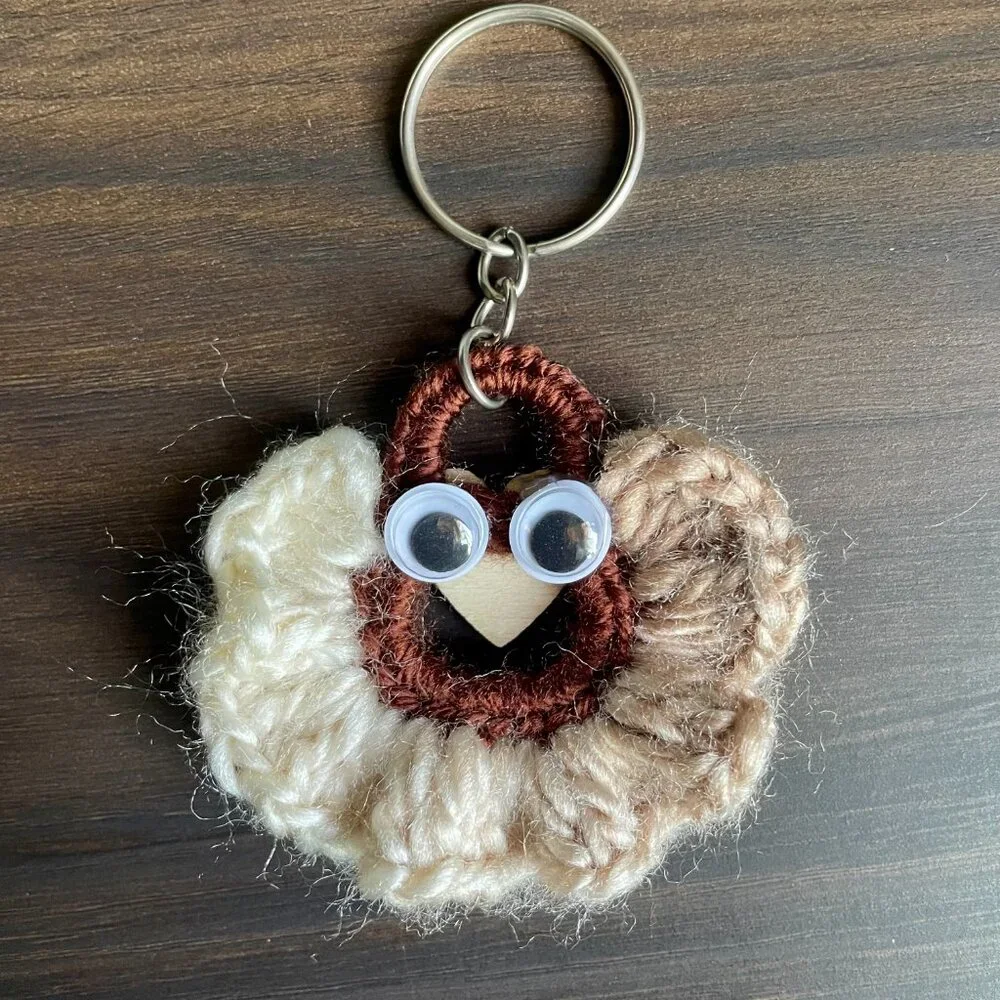 Bundle of 3 Handmade Keychains, Crochet Keychain, Crochet Backpack Charms
